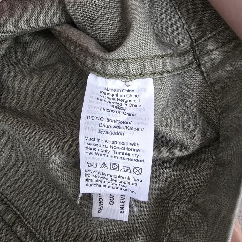 Madewell Jacket Womens XXS Olive Green Utility Field Military Anorak Zip Pockets - Picture 4 of 10